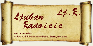Ljuban Radoičić vizit kartica